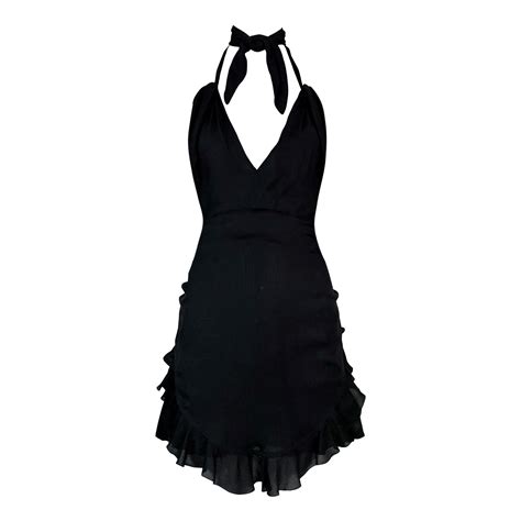 black chanel logo dress|chanel backless black dress.